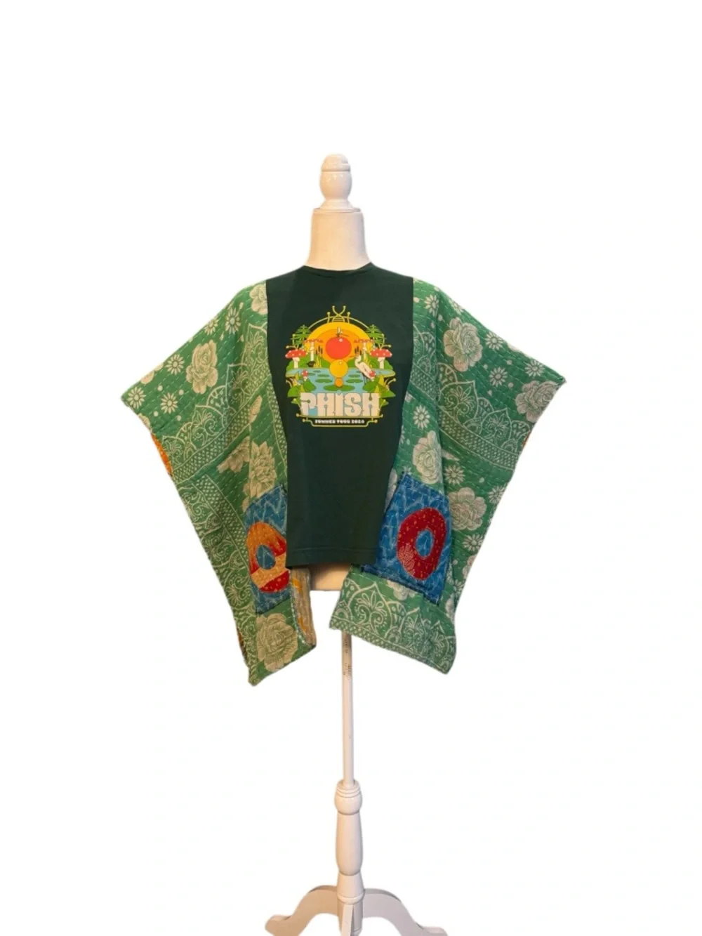 Handcrafted Upcycled PHISH Kantha Tunic NWT One Size - Picture 8 of 16